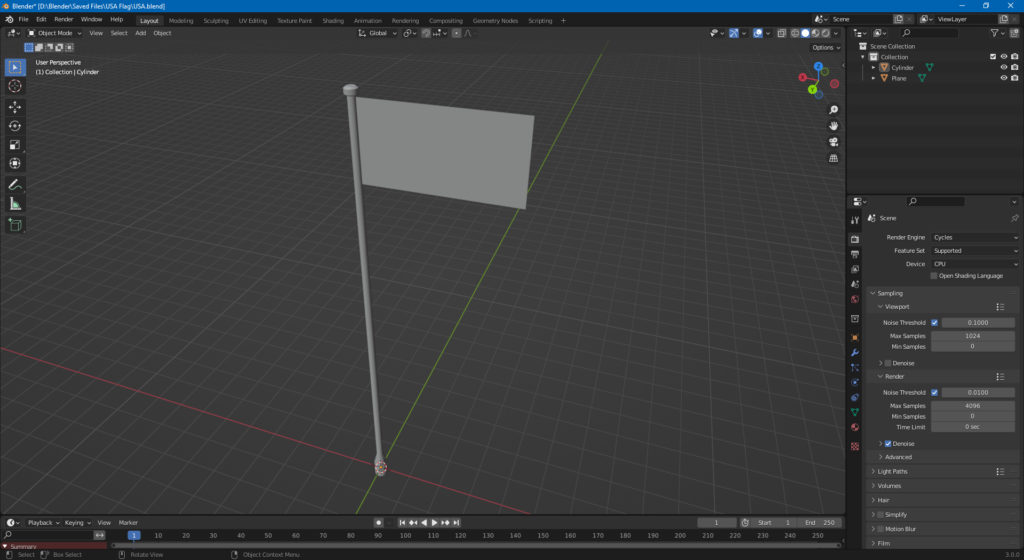 How to Make Flag Animation in Blender  - Sketch Overflow