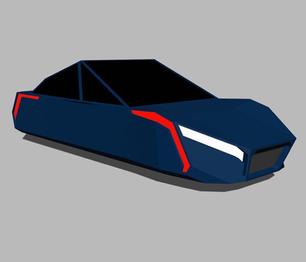 Sci-Fi Car 3D Model