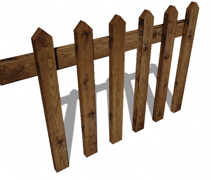 Wooden Fence 3D Model Free Download