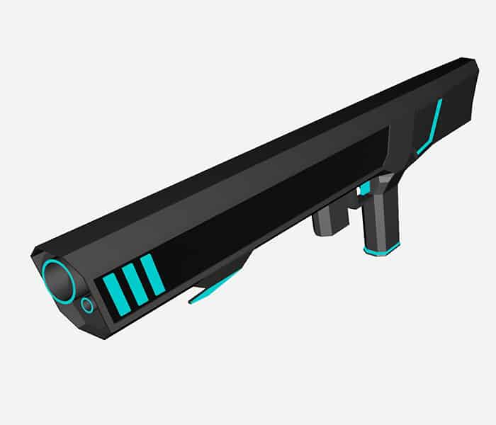 Sci-Fi Gun 3D Model Free Download