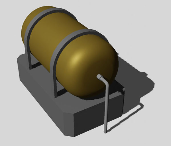 Fuel/Water Tank 3D Model Free Download