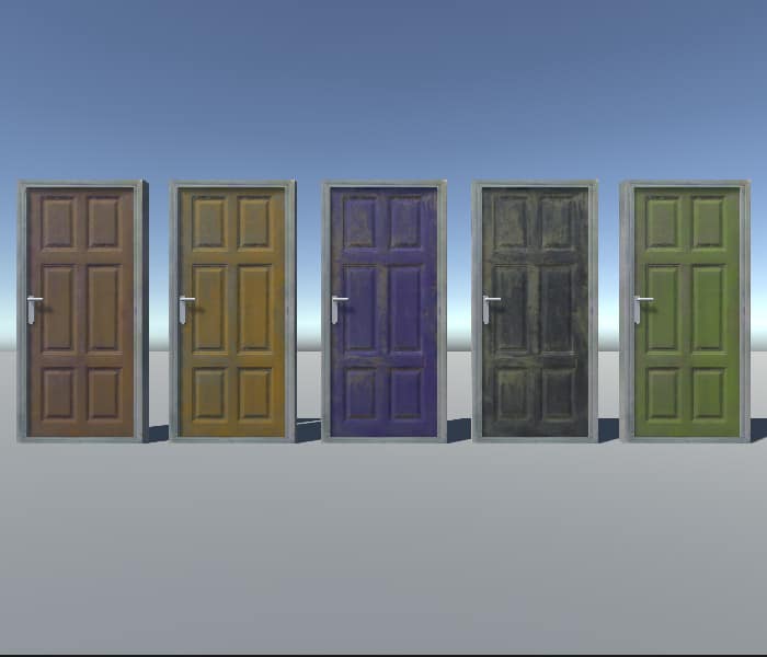 Wooden Doors Unity Package With Animation & Audio Free Download
