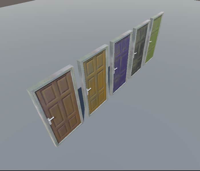 Wooden Doors Unity Package With Animation & Audio Free Download