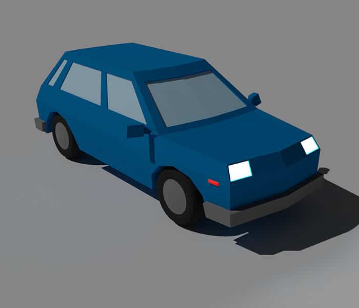 Low Poly Car 3D Model Free Downlaod