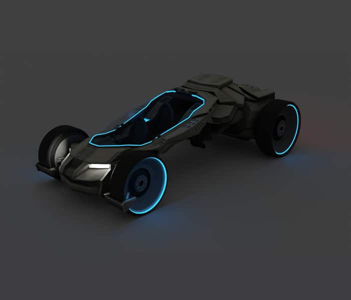Sci-Fi Car 3D Model Free Download