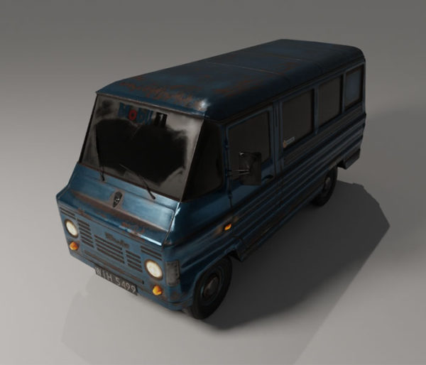 Old Dirty Van 3D Model Free Download