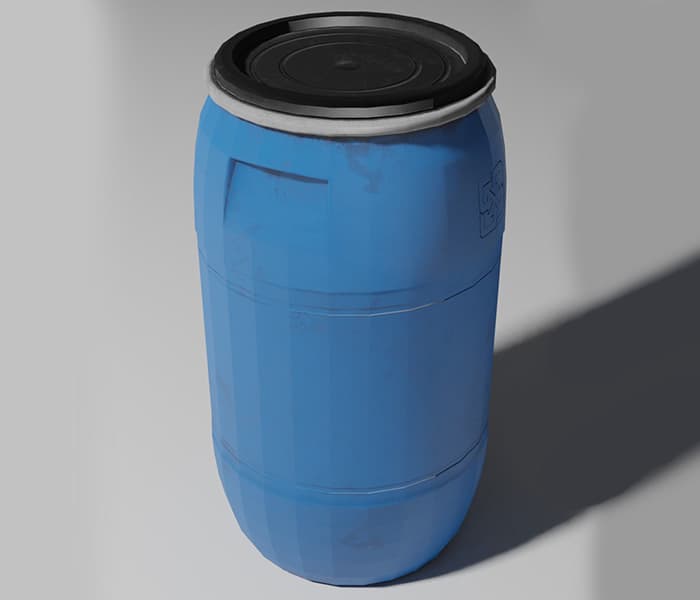 Plastic Barrel 3D Model Free Download