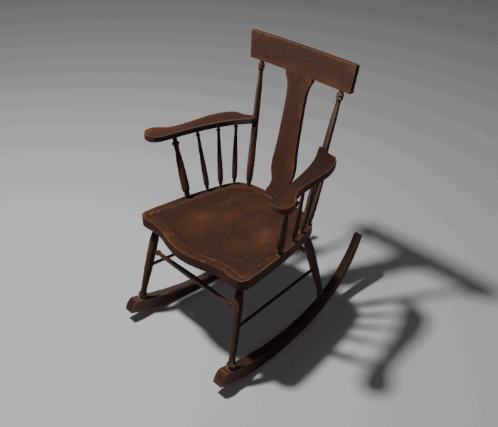 Rocking Chair 3D Model Free Download
