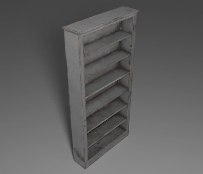 Dirty Wooden Shelf 3D Model Free Download