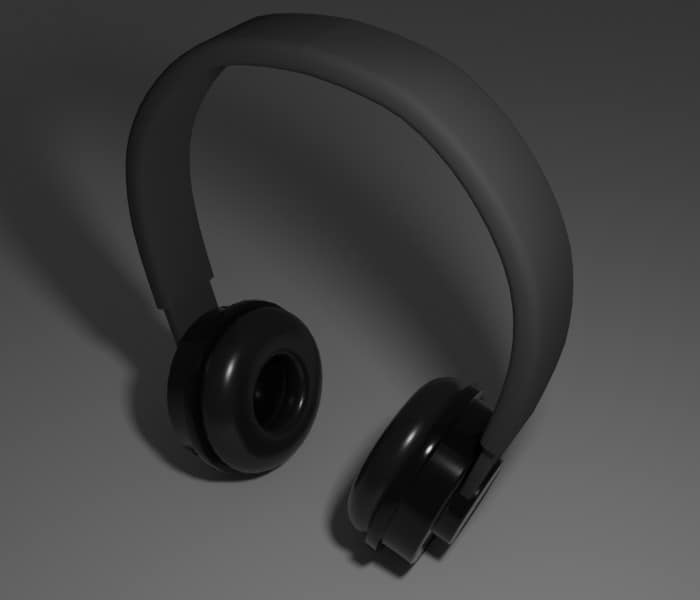 Black Headphone 3D Model Free Download