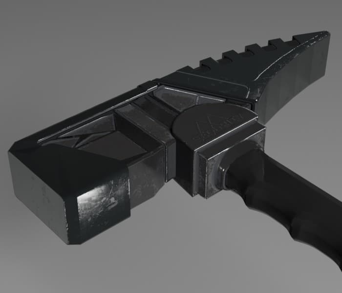 Modern Tactical Hammer 3D Model Free Download