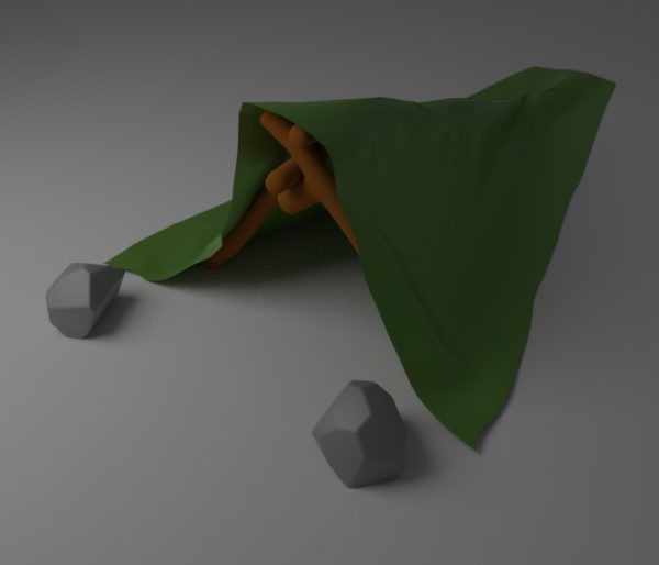 Wooden Tent 3D Model